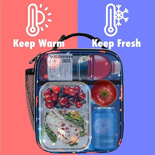 Miniatura 2 de OPUX Lonchera térmica de alta calidad, bolsa de almuerzo suave para niños y niñas, a prueba de fugas, para hombres y mujeres, para el trabajo,