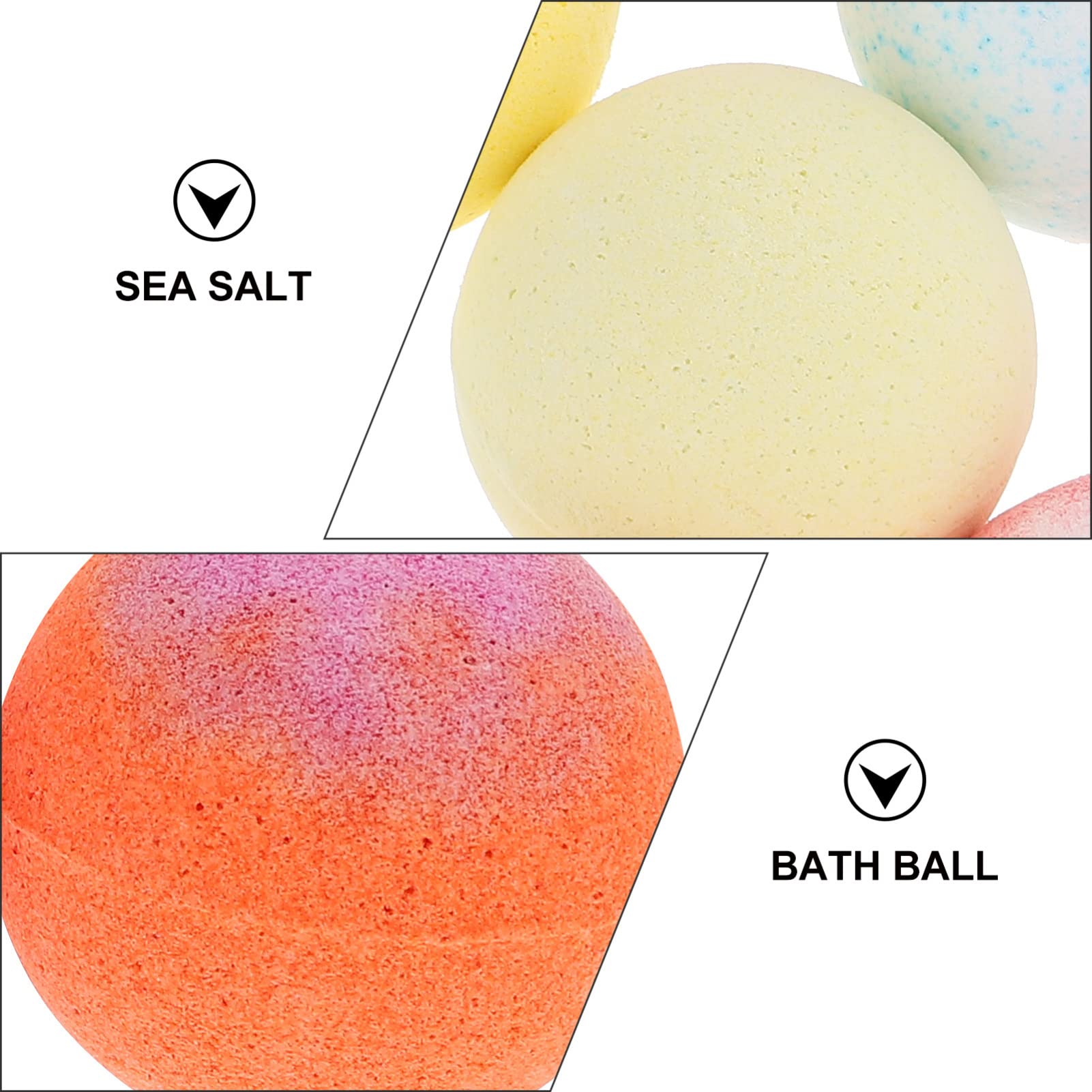 Juego de Bombas de Baño en Bolas 60g, Sal de Baño, 9 Piezas