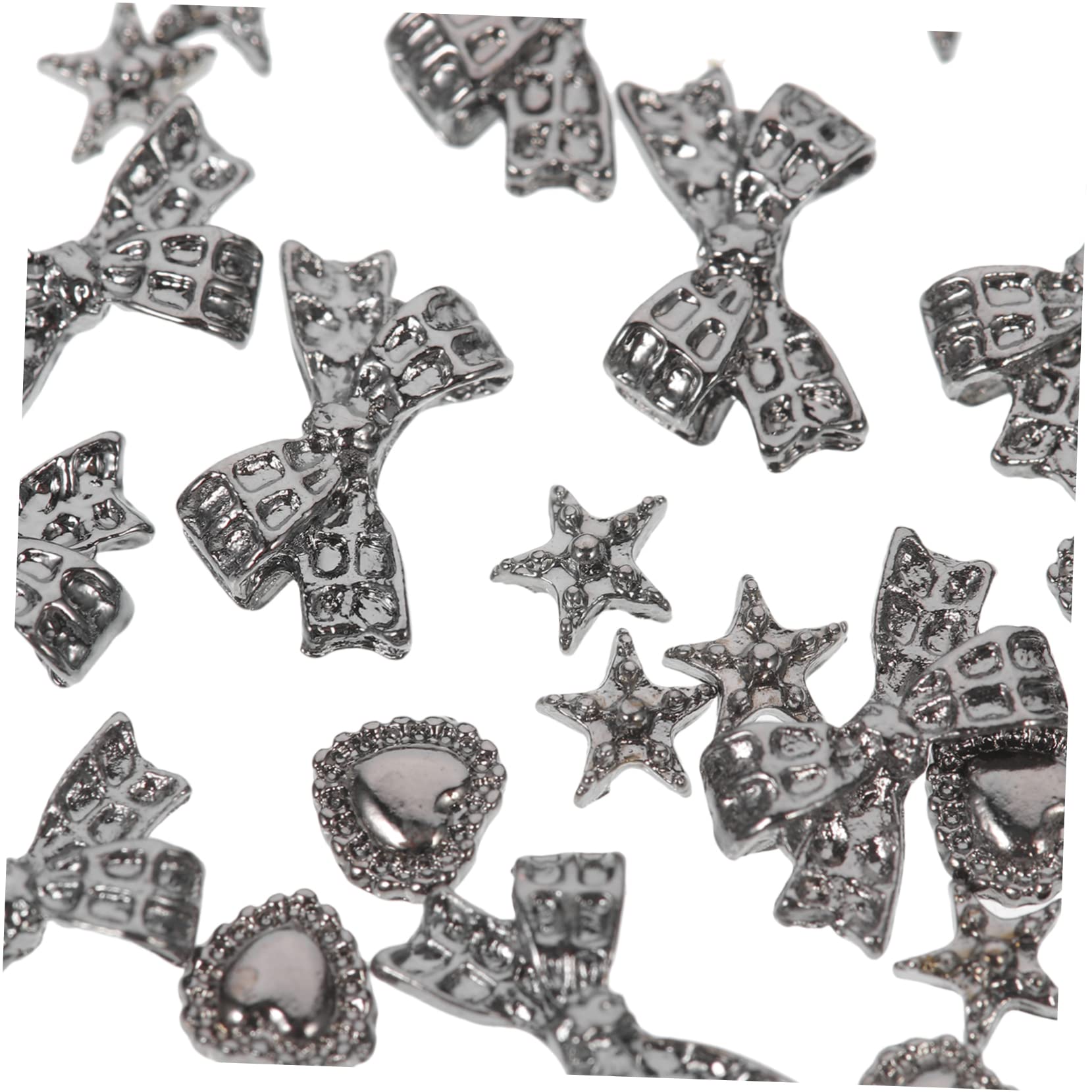 PACKOVE 150pièces Charms De Nail Art Accessoires Métalliques Pour Manucure Décorations Pour Et