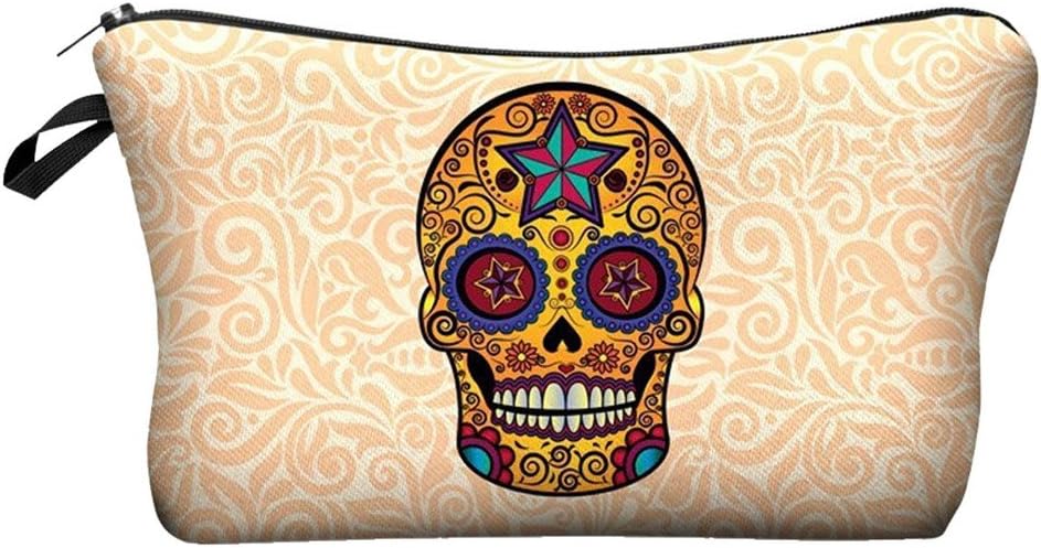 Skull 3D Women Travel Handbag In Hand Makeup Bag Clutch Storage Cosmetic Cases