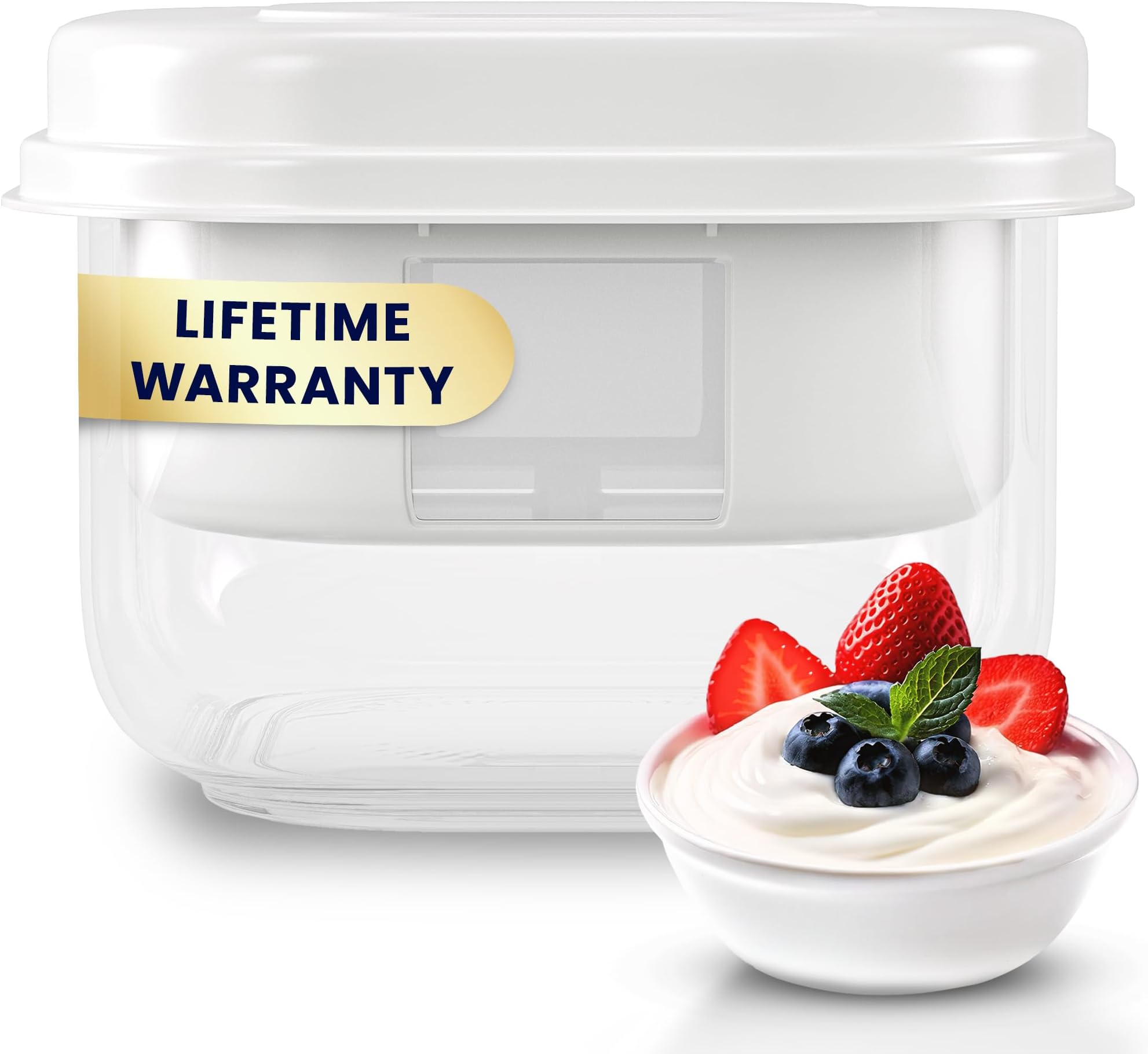 Yogurt Strainer, Make Delicious, High Protein, Greek Yogurt, 70% Less Sugar & Lactose, Fine Mesh Nylon Greek Yogurt Maker, 100% BPA-Free & Dishwasher Safe with Large 2.3 Quart Capacity