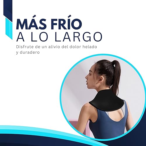 Miniatura 6 de Envoltura térmica para el cuello para aliviar el dolor Almohadilla térmica de cuello para microondas para dolor cervical, terapia de calor y frío