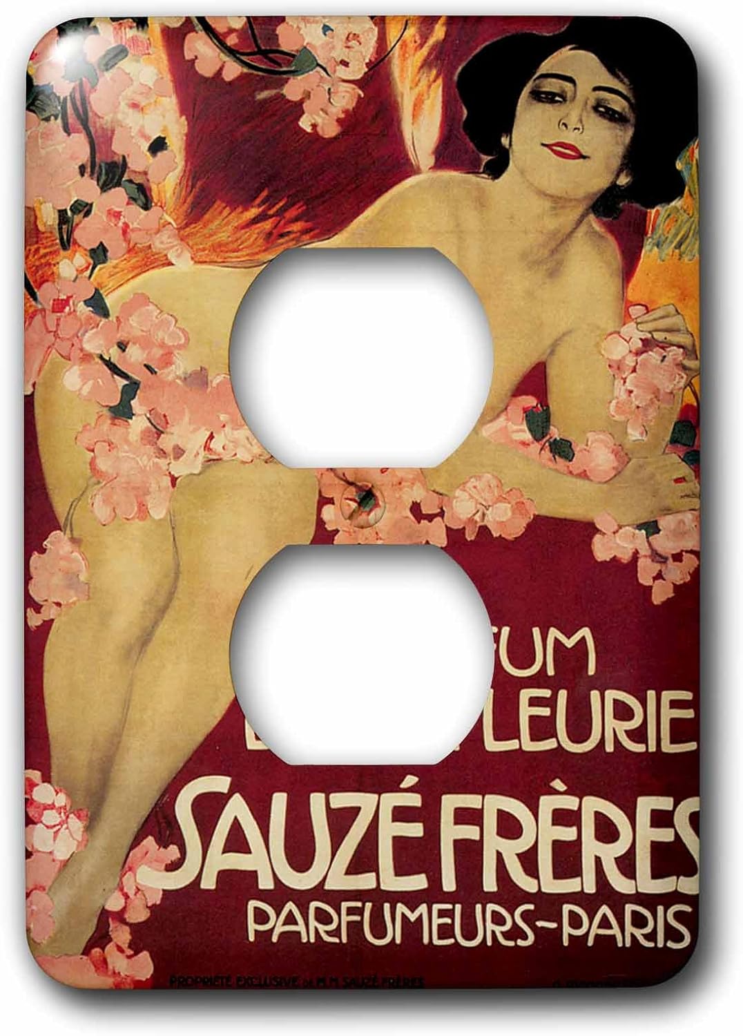 3dRose lsp_169735_6 Parfum Liane Fleurie Paris France French Perfume Poster Reproduction Light Switch Cover