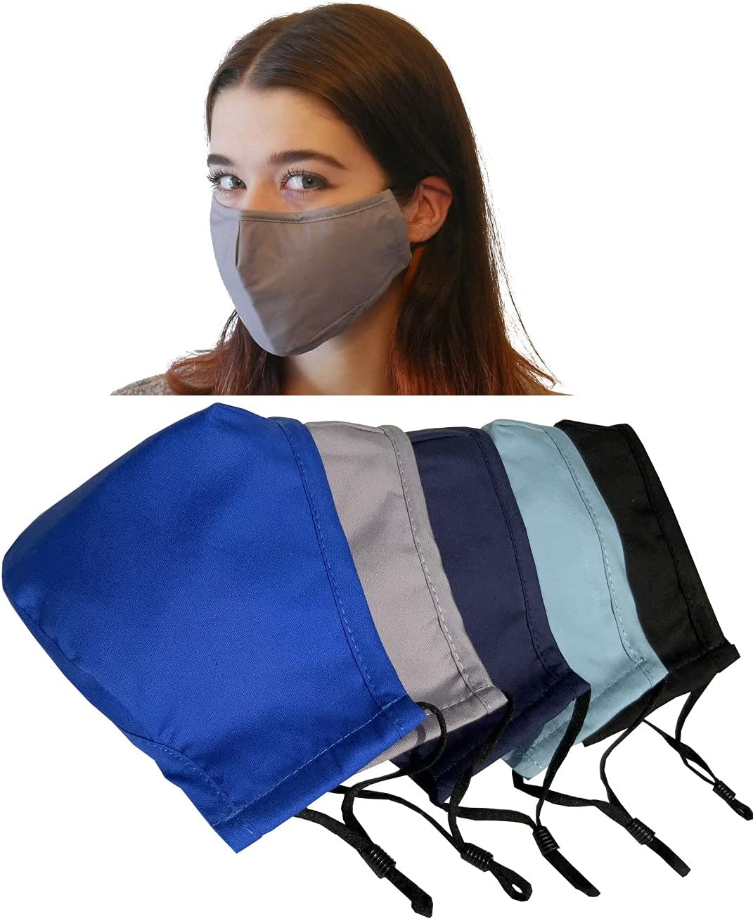 Cloth Face Mask for Women, Men, Teens, Made in USA,Washable Reusable,Breathable with Filter pocket and Nose Wire