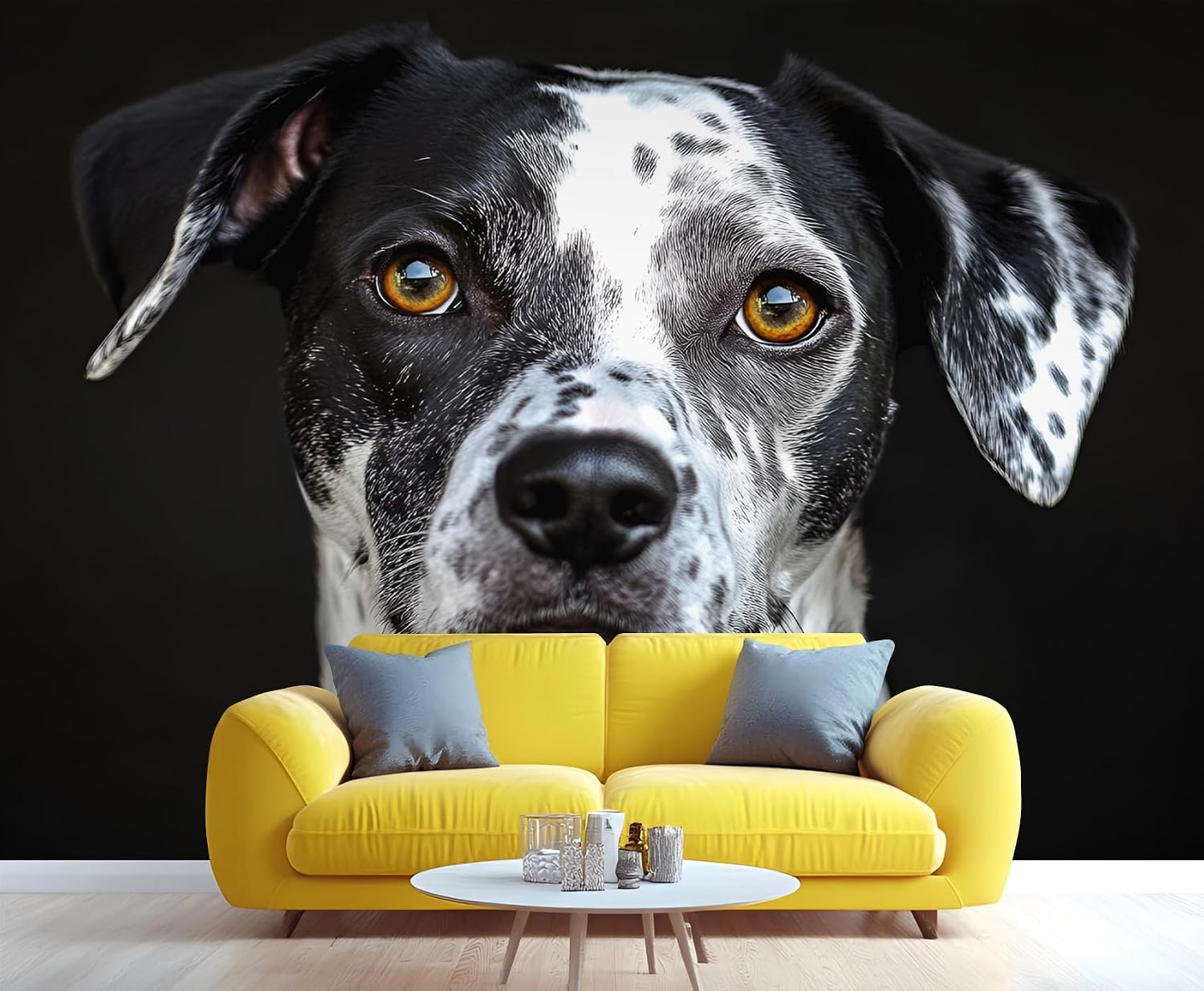 Dog Wallpaper, Dalmatian Mural Wallpaper, Pet Puppy Wallpapers for Living Room Bedroom 3D Murals 78" x 55" (Not Peel and Stick)
