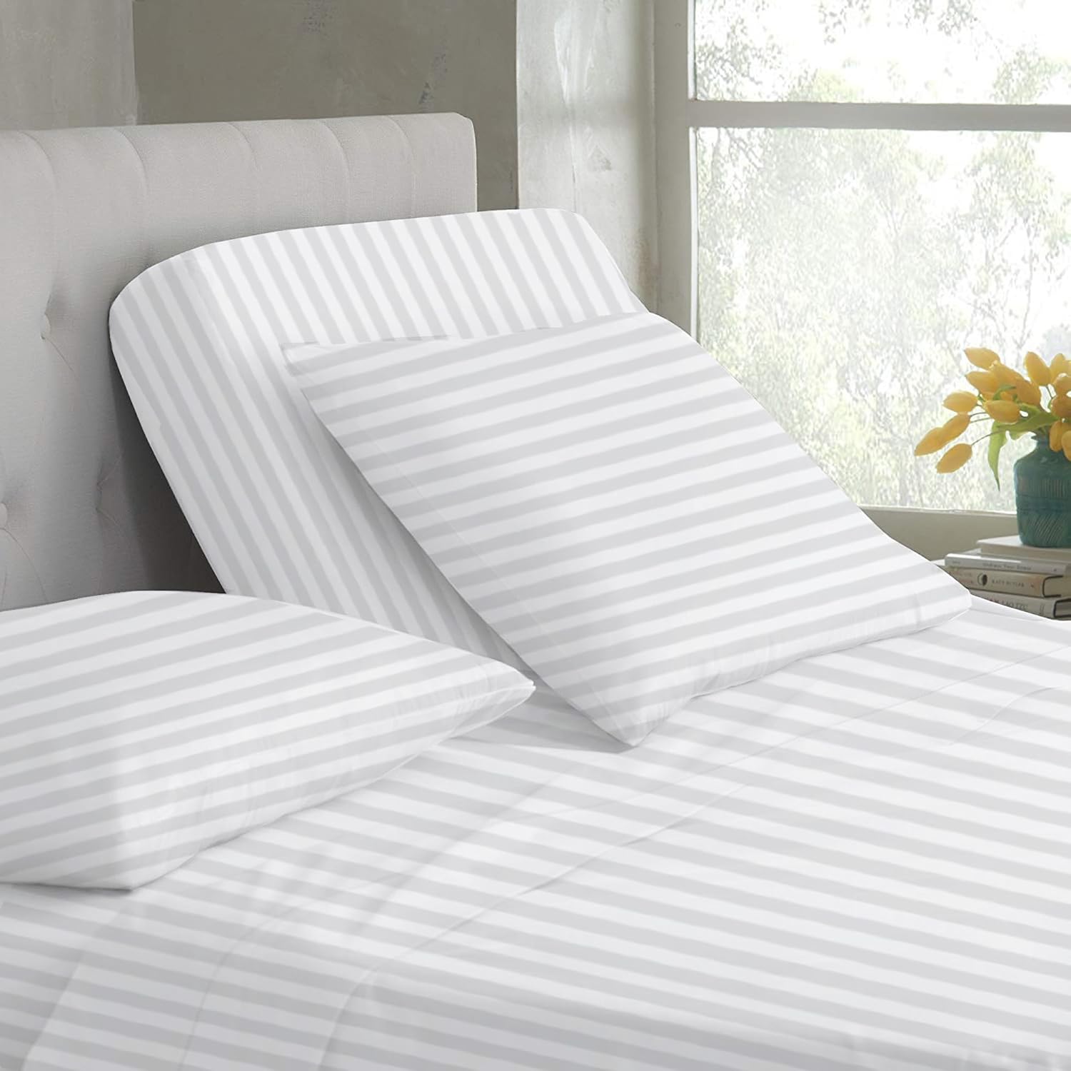 Top Split Head Flex california king Sheet Set for Adjustable Beds- Split Head california king Sheets- 39 inches from The top-100% Cotton Sheets, 16" Deep Sheets Split Cal King (Navy Blue Solid)