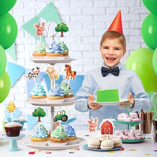 Vista 44 de WERNNSAI 36 decoraciones para tartas de dinosaurio, decoraciones de cumpleaños de dinosaurio, decoración de cupcakes de dinosaurio, decoración