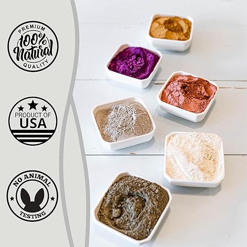 Miniatura 9 de Bare Essentials Living Mezcla de arcilla de bentonita y carbón activado en polvo para máscara facial de arcilla, faciales, máscara de barro para el