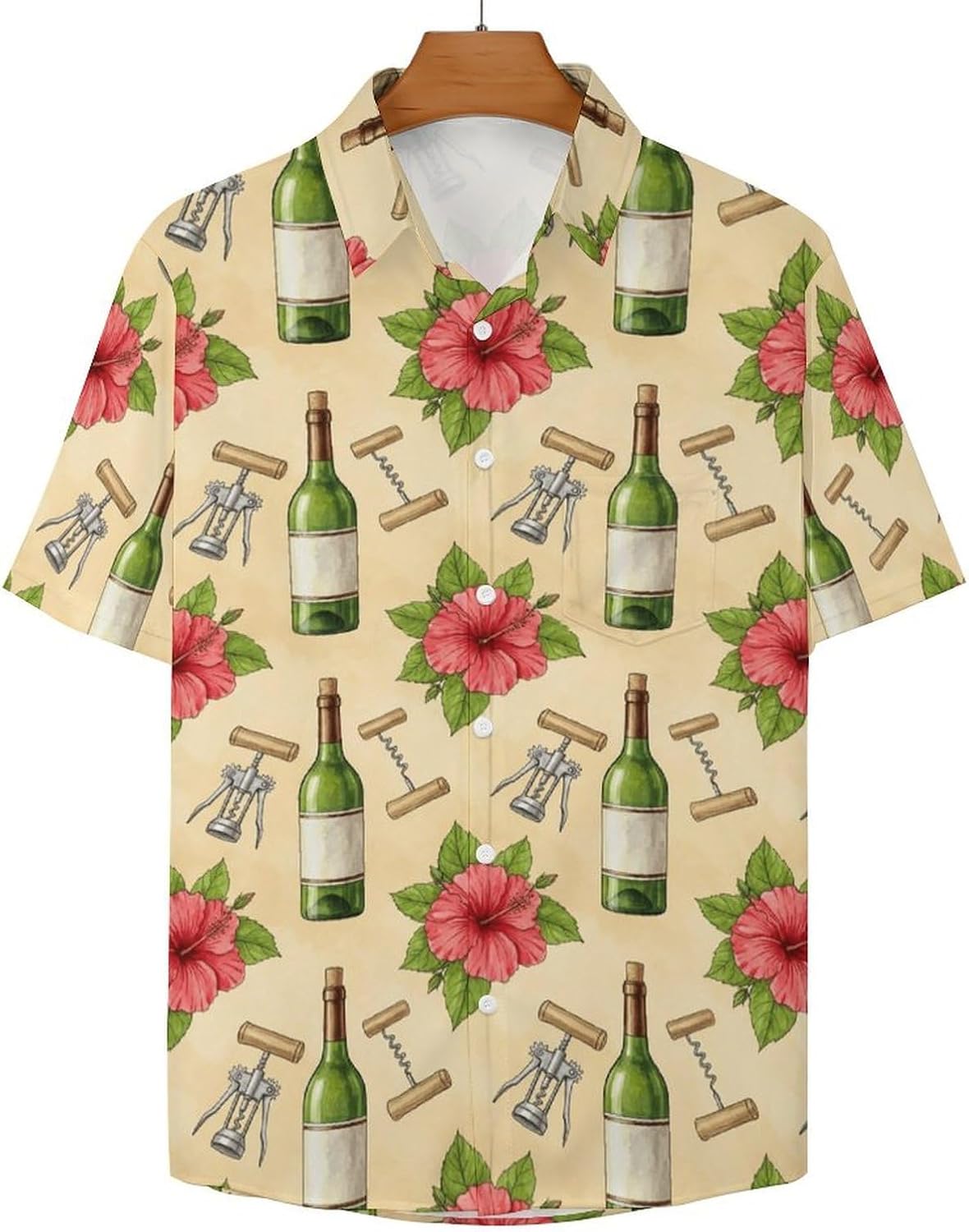 Button Down Shirt for Women Short Sleeve Casual Blouse Chest Pocket Beach Summer Vacation Wear
