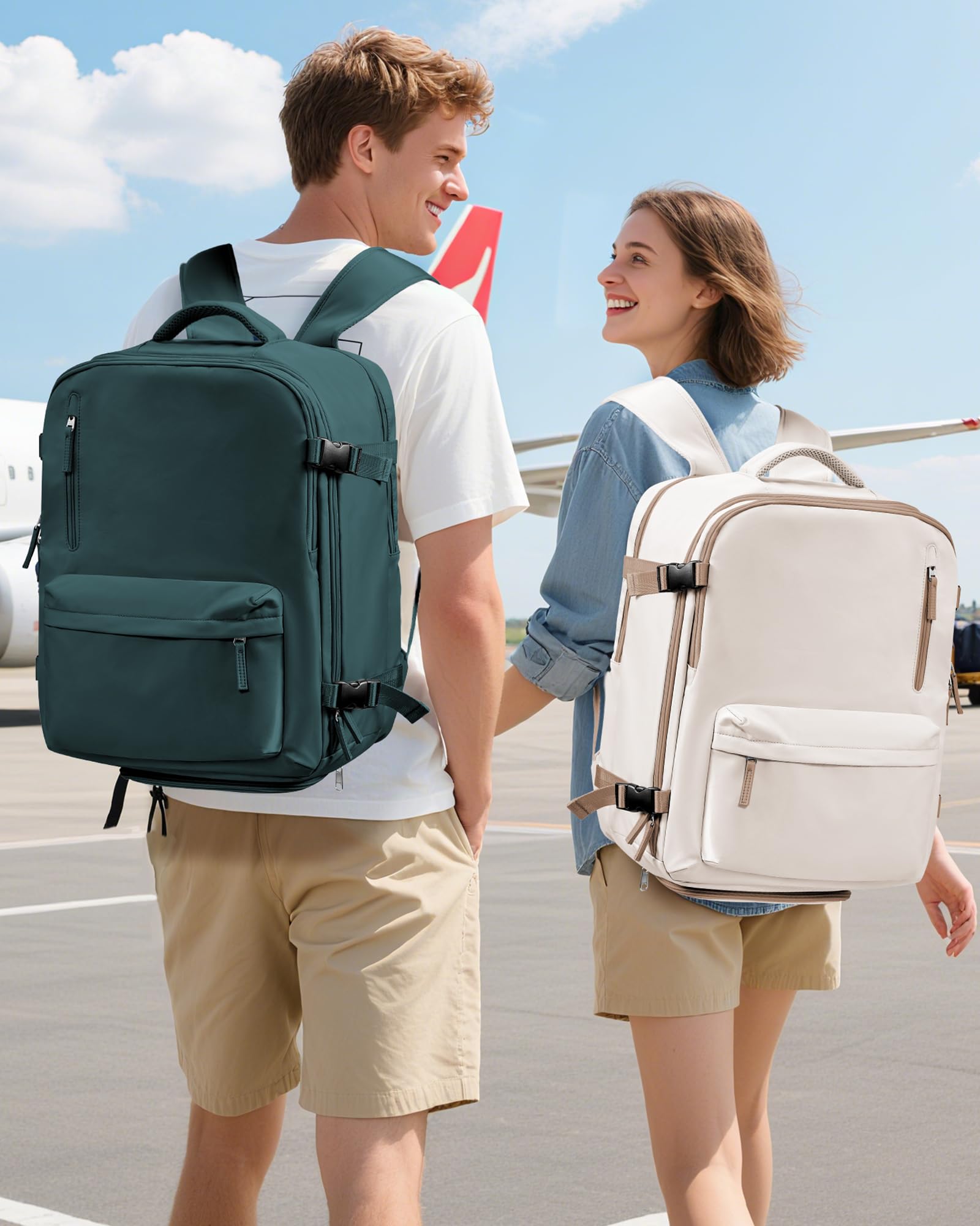 SZLX Zaino Ryanair 40x30x20 Sottovuoto con pompa Zaino Ryanair 40x20x25 Sottovuoto Bagaglio a Mano 40x30x20 Wizzair Zaino da Viaggio 45x36x20 Easyjet Donna Zaino Casual Laptop 14 Pollici Impermeabile