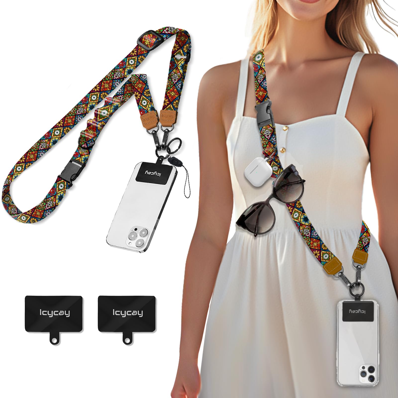 Amazon.com: Icycay Phone Lanyard Crossbody, Boho Cell Phone