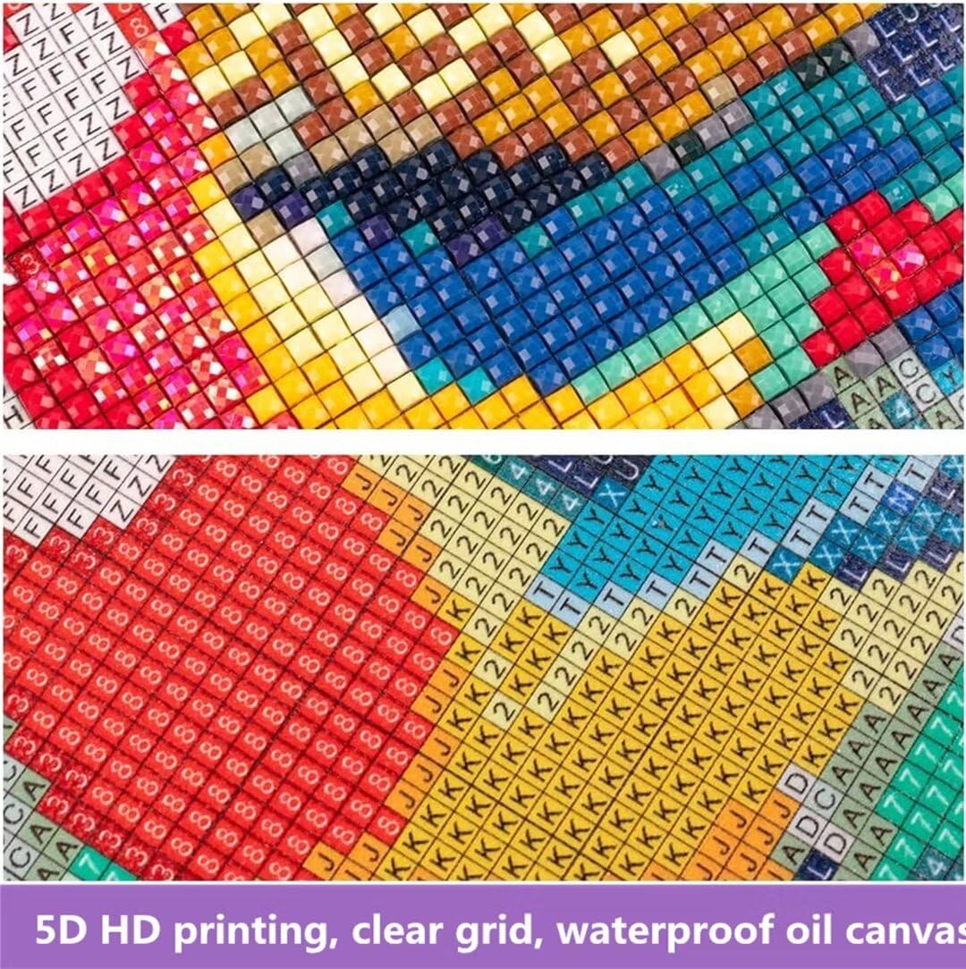 5D Diamond Painting Mond Strand Diamant Painting Set, DIY Daiments Painting Vollbohrer Kit, Malen Nach Zahlen Erwachsene Kinder, Büro Eingang Wand Wohnzimmer Schlafzimmer Dekoration, 60x90cm H-398