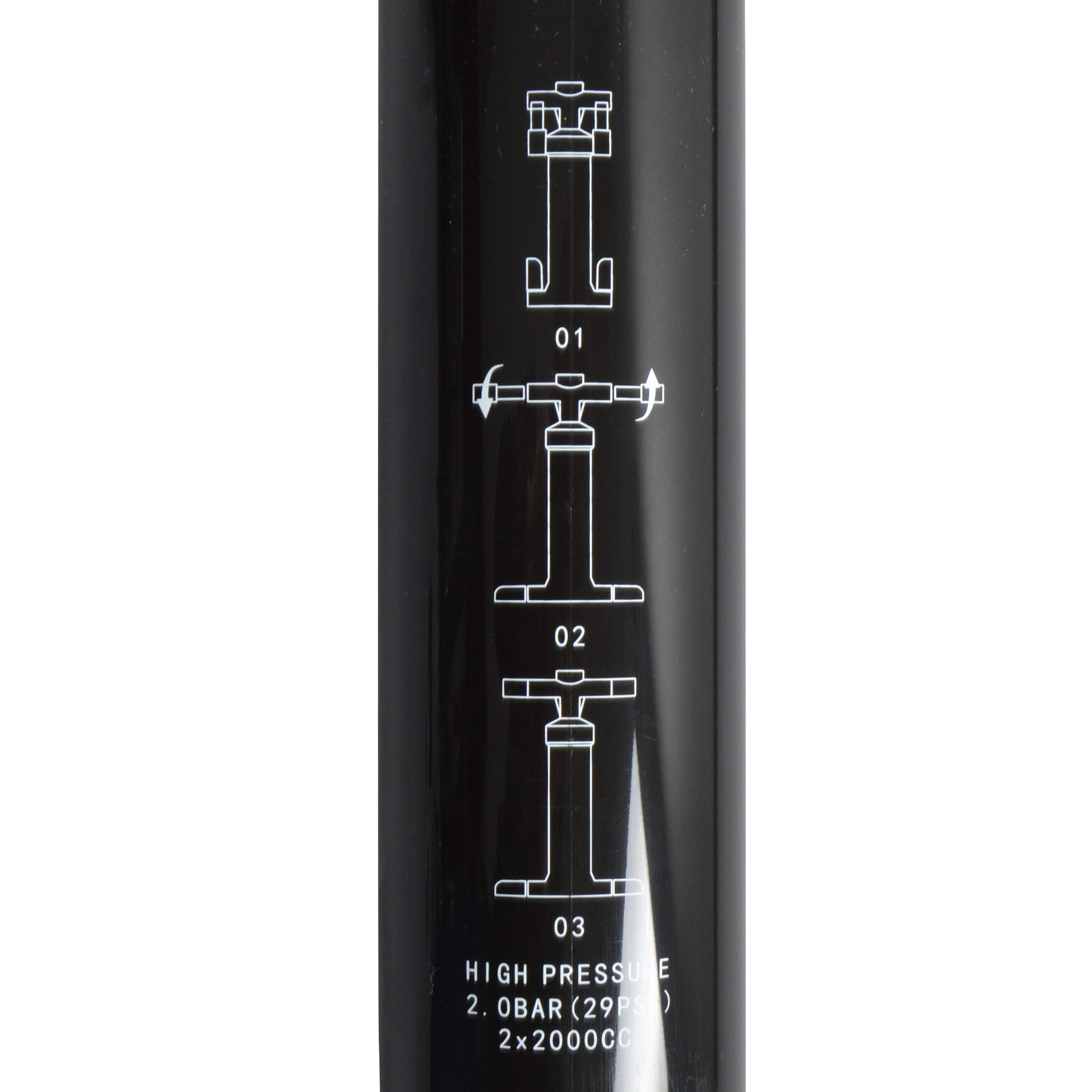 Apollo Gonfleur Paddle à Double Action - Pompe Paddle à Air pour Planches - 2 x 2 litres – Pompe Gonflage avec Jusqu'à 2 Bars de Pression Max. - Légère et Maniable - pour Tous Les Modèles