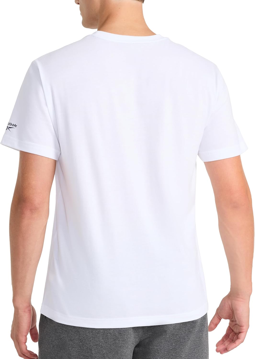 Reebok Mens Short Sleeve Graphic Crewneck T-Shirt, Standard Fit, Lightweight Cotton-Poly Fabric - Image 2