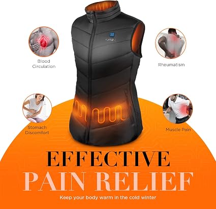 IUREK Chaleco Calefactable Mujer ZD932, Chaleco Térmico Impermeable y  Lavable con Banco de Energía 10000 mAh, 3 Temperatura Ajustable, 4 Zonas de  Calefacción para Deporte Outdoor, Trabajo en Invierno : Amazon.es: Ropa