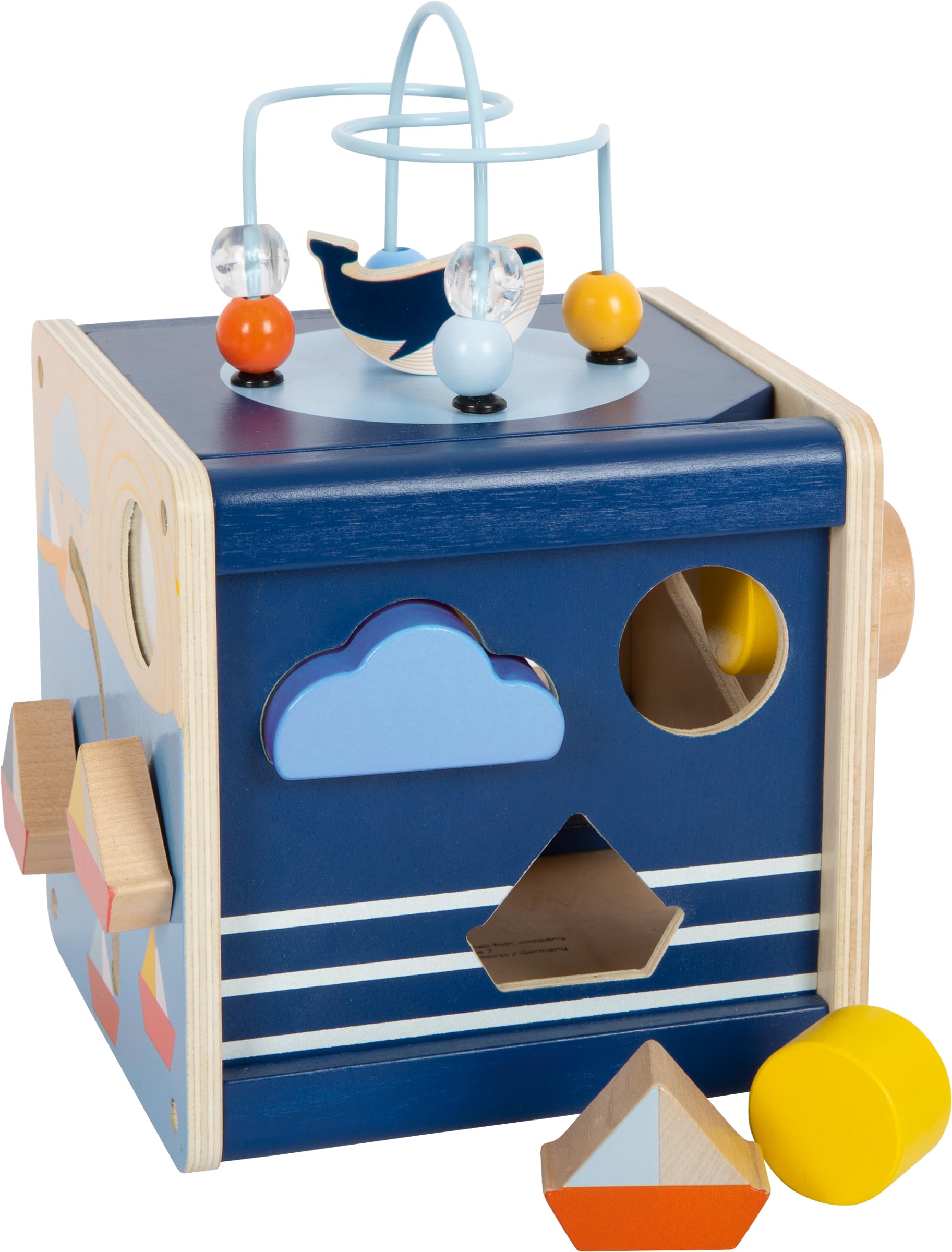 Small Foot Dado motricità Grande Oceano in Legno, Gioco di motricità per Bambini Piccoli, dai 12 Mesi, 12312