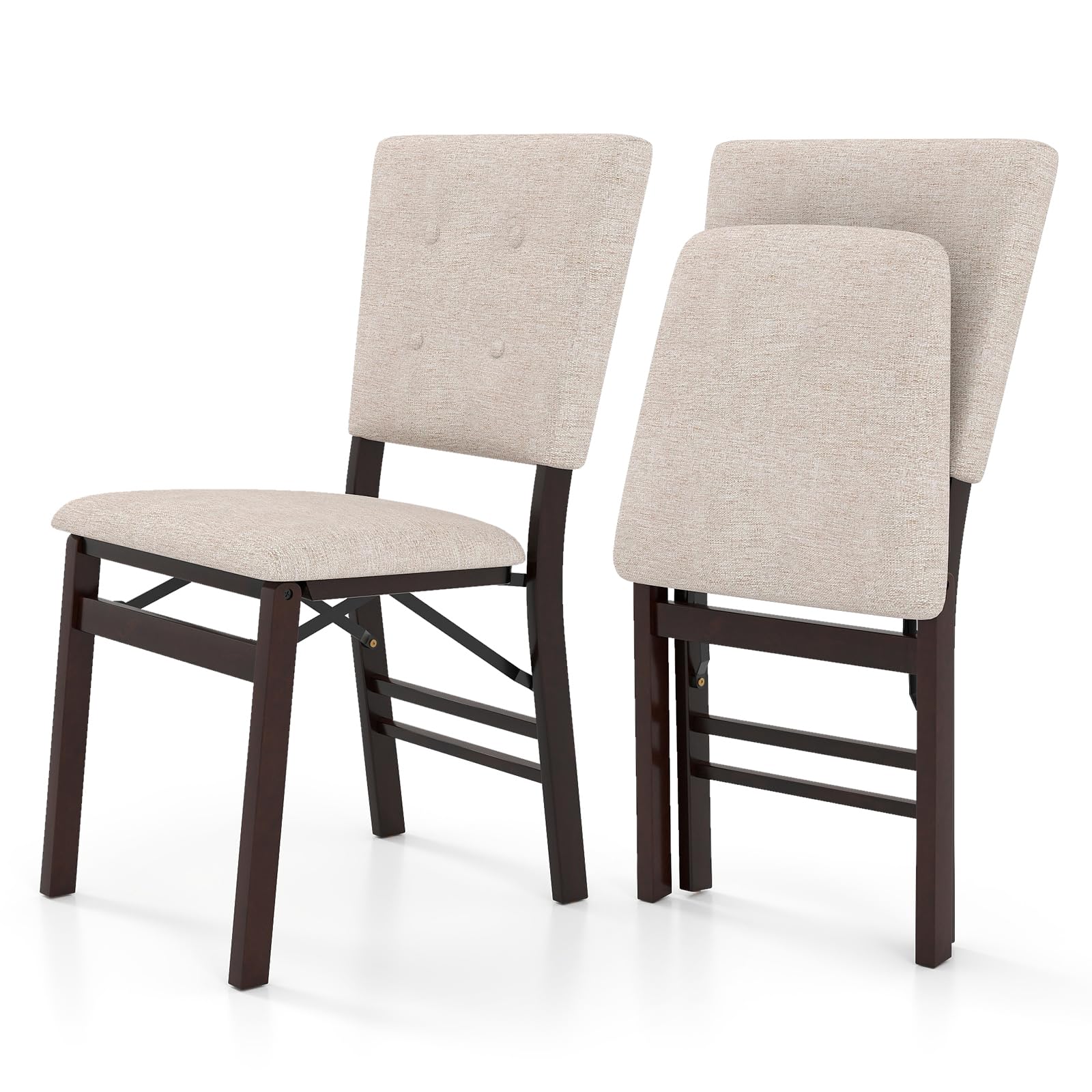 Amazon.com: Giantex Folding Dining Chairs Set of 2, Armless