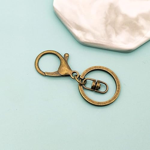 Miniatura 6 de 30 llaveros con cierre de langosta para la fabricación de joyas, cierre de langosta de metal, clips de gatillo giratorios con cierres giratorios,