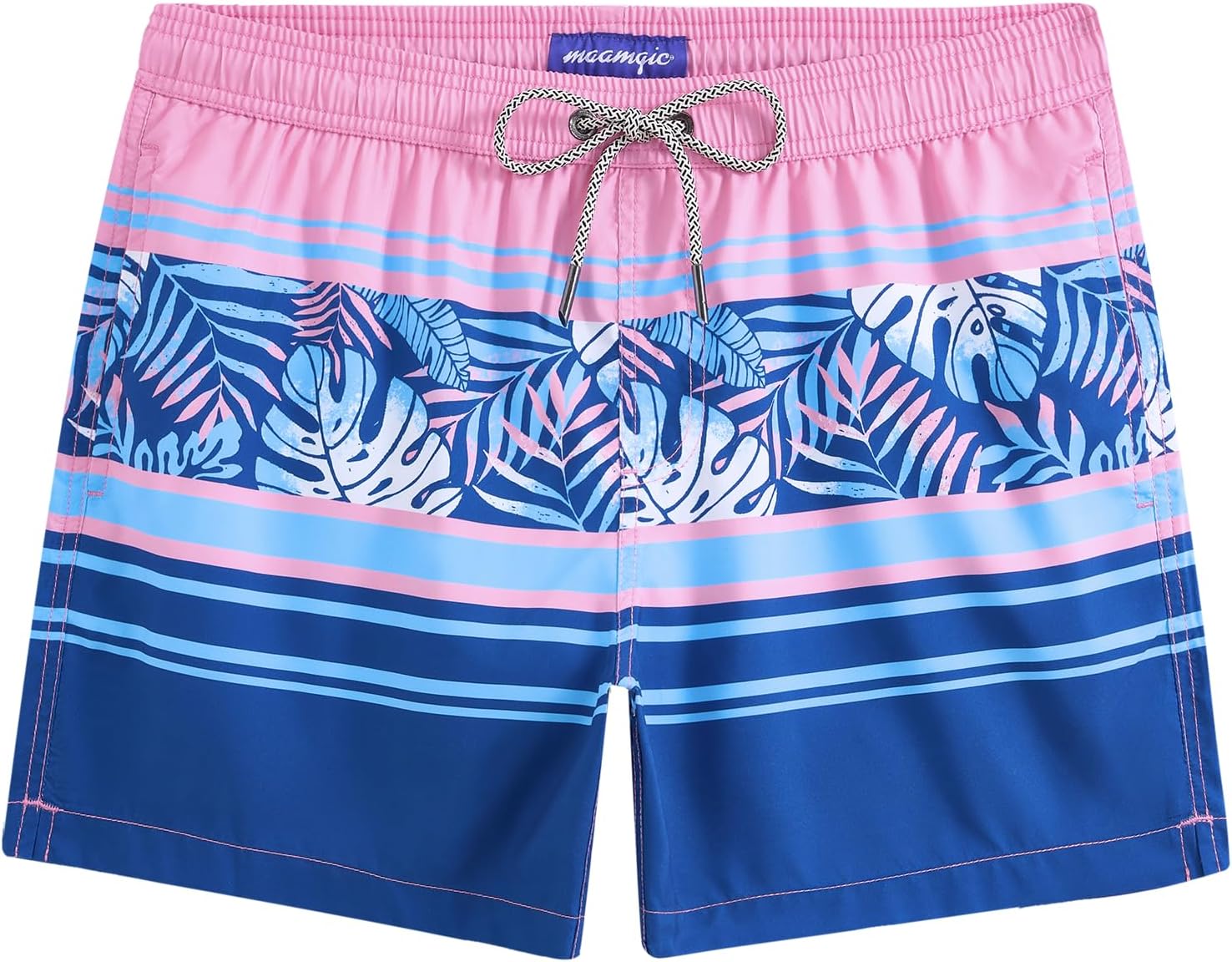 maamgic Mens Swim Trunks 5 Inch with Mesh Lining, Quick Dry Mens Bathing Suit, Swim Shorts for Swimming and Beach