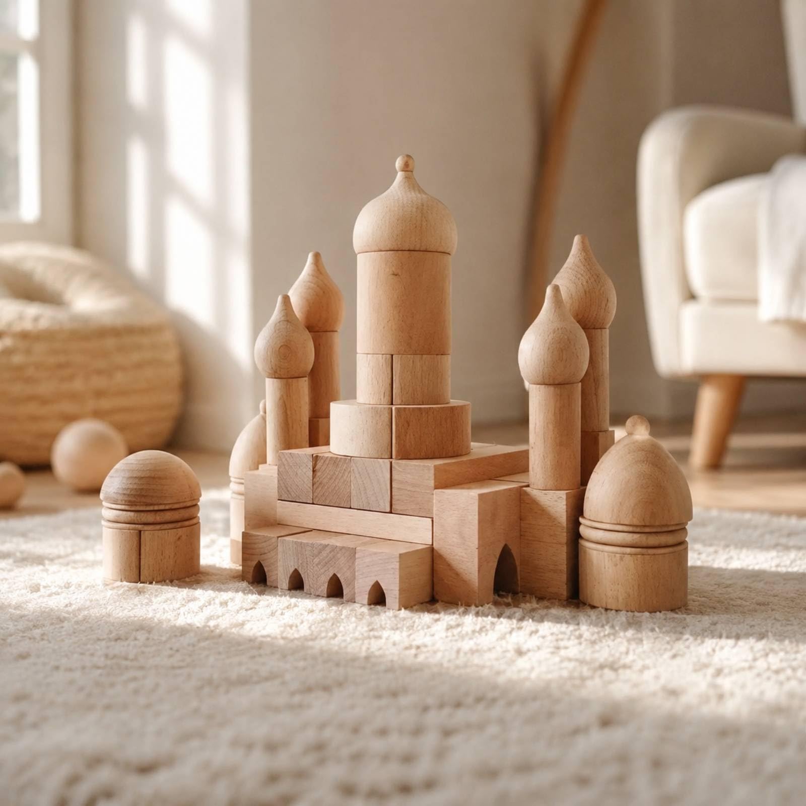 Set di Costruzione con Strutture Verticali Non Elettrico Kit di Montaggio Creativo -da- Resisn Gioco Pedagogico in Legno, Stile A