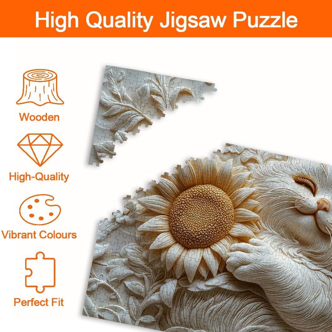 Puzzle 2000 Pezzi, Puzzle Gatto, Misura: 100x71cm, Regalo Donna/Uomo -8803