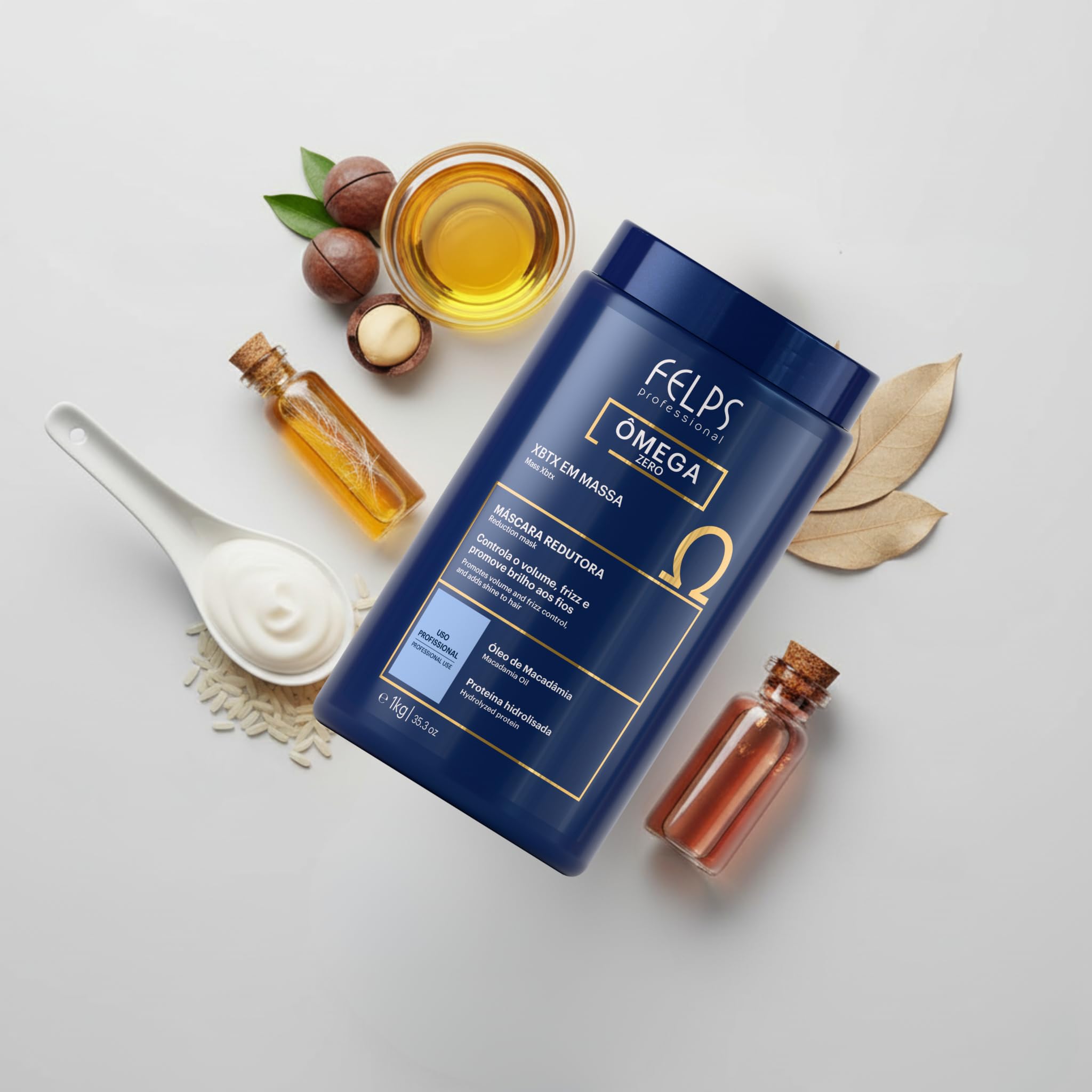 Amazon.com: Felps XBTX Omega Zero Hair Volume Reducer, Macadamia