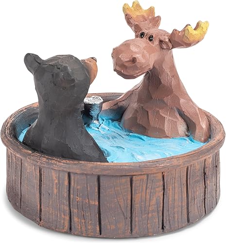 Miniatura 4 de Figura decorativa de fiesta de bañera de hidromasaje de oso y alce, 5 x 5 (8727)