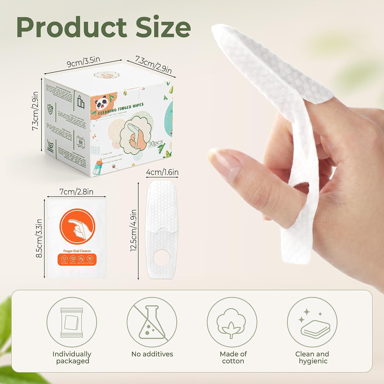 Kocpudu Baby Finger Toothbrush Disposable, Individually Wrapped (300 Pack)