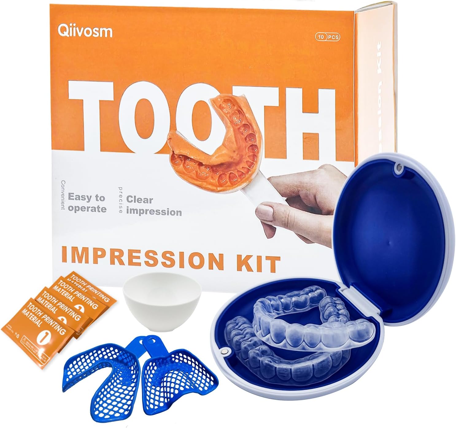 2 Custom Mouth Night Guard for Bruxism/Grinding/TMJ at Night, Bite Guard for Teeth Clenching Nighttime, for Adults & Kids (Upper & Lower Set 1.5mm)