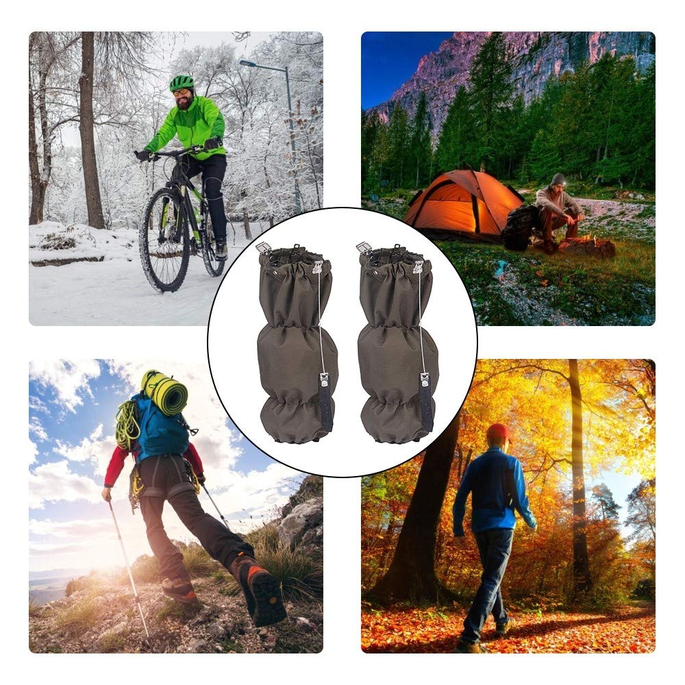 DONGKER Guêtres de Randonnée, Guêtres Réglables à Glissière Imperméables Randonnée Guêtres de Jambe Équipement de Protection pour la Marche en Plein Air Escalade Chasse Randonnée Cyclisme Alpinisme