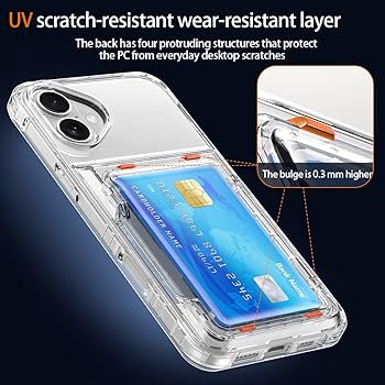 Amazon.co.jp: MuZiF iPhone 16 用 ケース カード収納 クリア 米