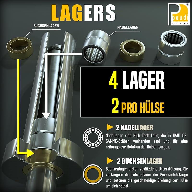 POUDI SPORT Krómozott Acél Bicepsz Rúd 120 cm - 10 kg Súlyú Edzőrúd 182 kg Terhelhetőséggel, 50 mm Átmérővel, Piros Súlyzárral
