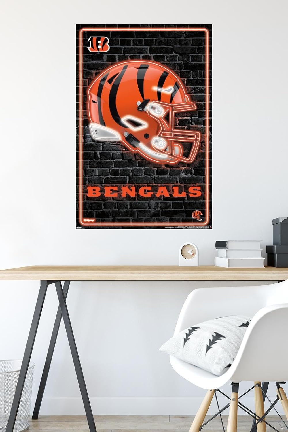 NFL Cincinnati Bengals - Neon Helmet 23 Wall Poster, 34L" x 22.4W", Unframed Version - Image 4