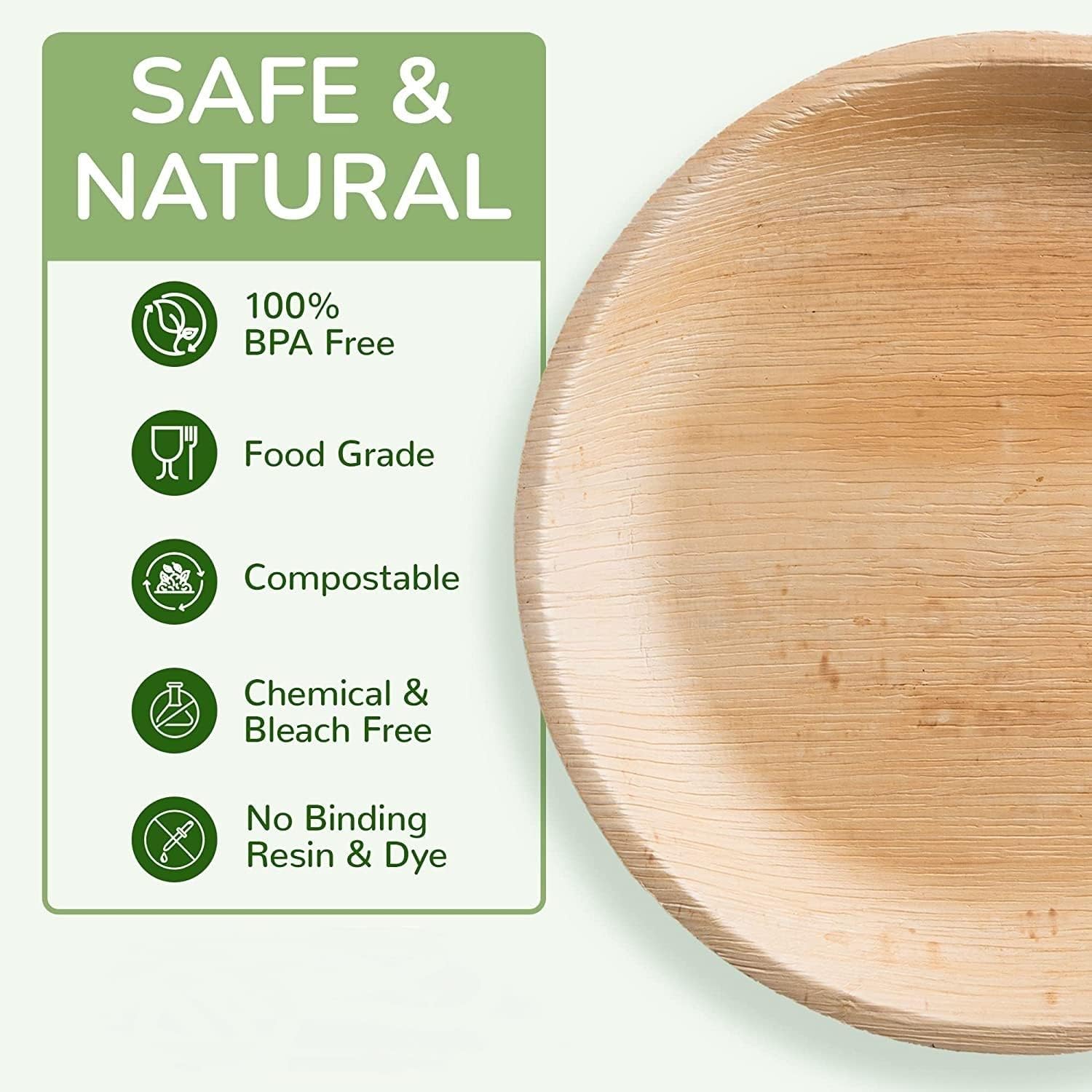 ECO Leaf - 10 platos desechables de hoja de palma, ovalados grandes de 56 cm x 30 cm, bandejas de canapé para boda, como platos de madera, bandejas resistentes para alimentos calientes, bandejas de