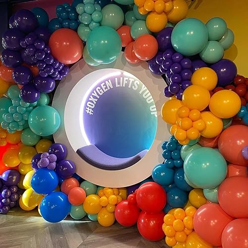 Vista 202 de KALOR Globos de arena blanca retro, 100 piezas de 5 pulgadas mini globos de látex mate para arco de guirnalda de globos, decoración de cumpleaños