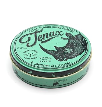 Tenax Water Based Pomade, Ultra Strong Hold with Maximum Shine, 4.5 Ounces | Extra Strong Hold and Shine, Water-Based for a Solid, Frizz-Free Hairstyle, Suitable for all Hair Types