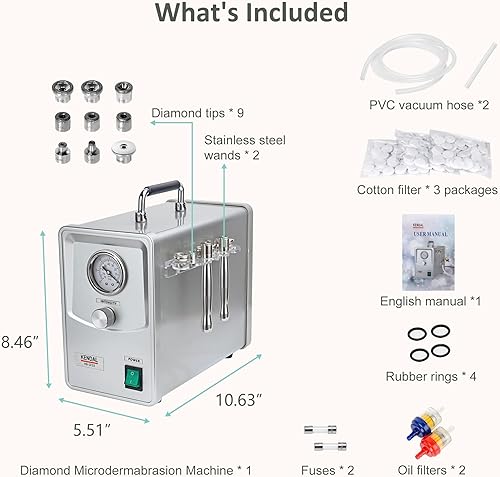 Miniatura 7 de Kendal Máquina profesional de Microdermabrasion del diamante, dispositivo facial de la belleza del cuidado de piel de Dermoabrasión de la calidad
