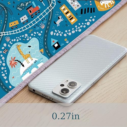 Miniatura 8 de Alfombra de coche para niños de 2 pies 7 pulgadas x 3 pies 11 pulgadas, alfombra de juego para autos de juguete, alfombra de bosque de la ciudad,