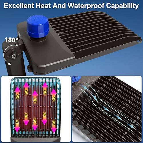 Miniatura 9 de Luz LED de estacionamiento de 200 W, 28000 lúmenes, superbrillante, del anochecer al amanecer, montaje en pared, IP65, impermeable, comercial, caja