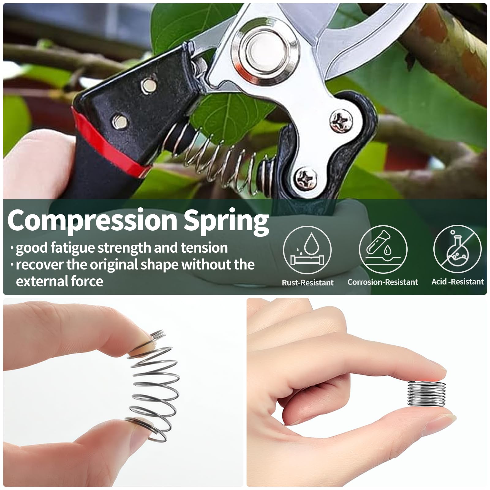 115Pcs 29 Sizes Stainless Steel Mechanical Small Springs Assortment Kit Contains 45/90/120 Degree 6 Laps Torsion Springs and Compression Spring for Shop Home Repairs — Amazon image 4