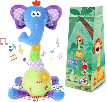 Dancing Talking Elephant Toy, Singing Stuffed Animal Baby Toys