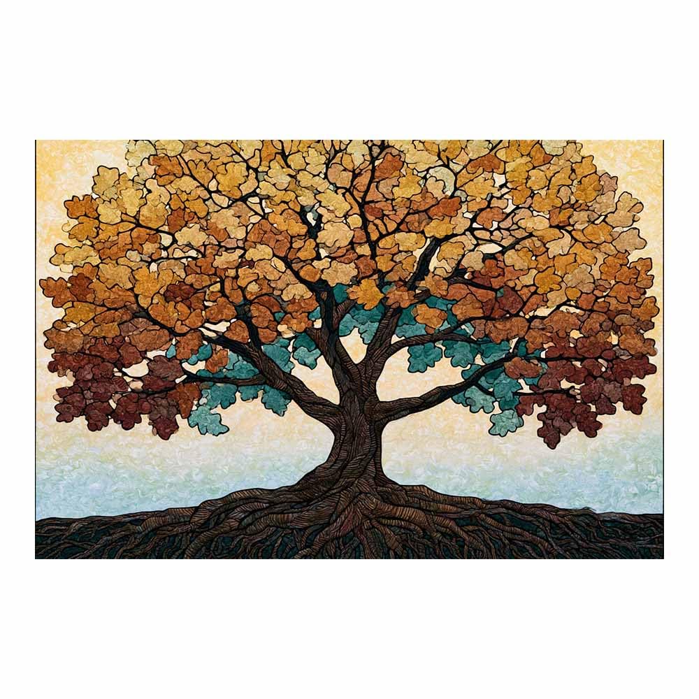XENIOU Tree Of Life Wall Art Teals Tree Art canvas wall art, prints for walls, for living room bathroom Bedroom Home Decoration.(Multicolor)-80x120cm Unframed