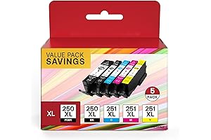 PGI-250XL CLI-251XL Ink Cartridge 5-Pack