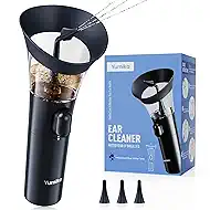 Yumika Ear Wax Removal Kit – Manual Ear Cleaner with Powerful Water Flow for Deep Clean & Soft Silicone Tip, Dark Blue