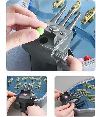 Miniatura 4 de Naval Battleships Juego de disparos, juego de disparos de buques de guerra de mesa para 2 jugadores, juego competitivo de batalla para mayores de 6