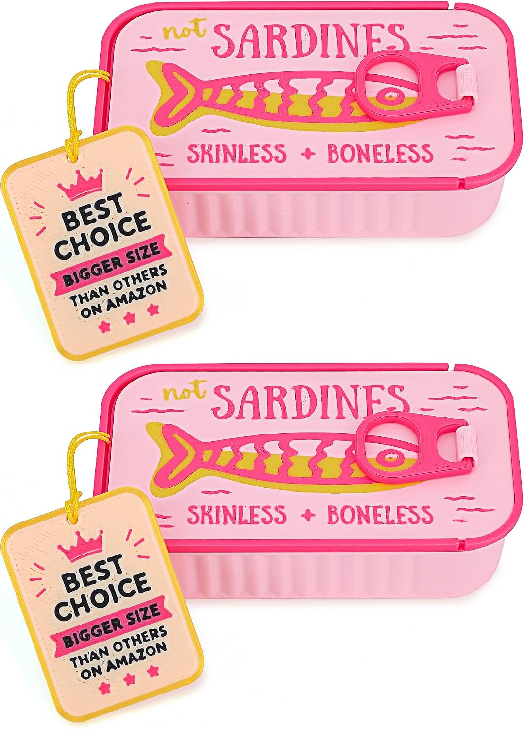 Sardines Jewelry Box Organizer, jewelry travel case Pink (Pink (two))