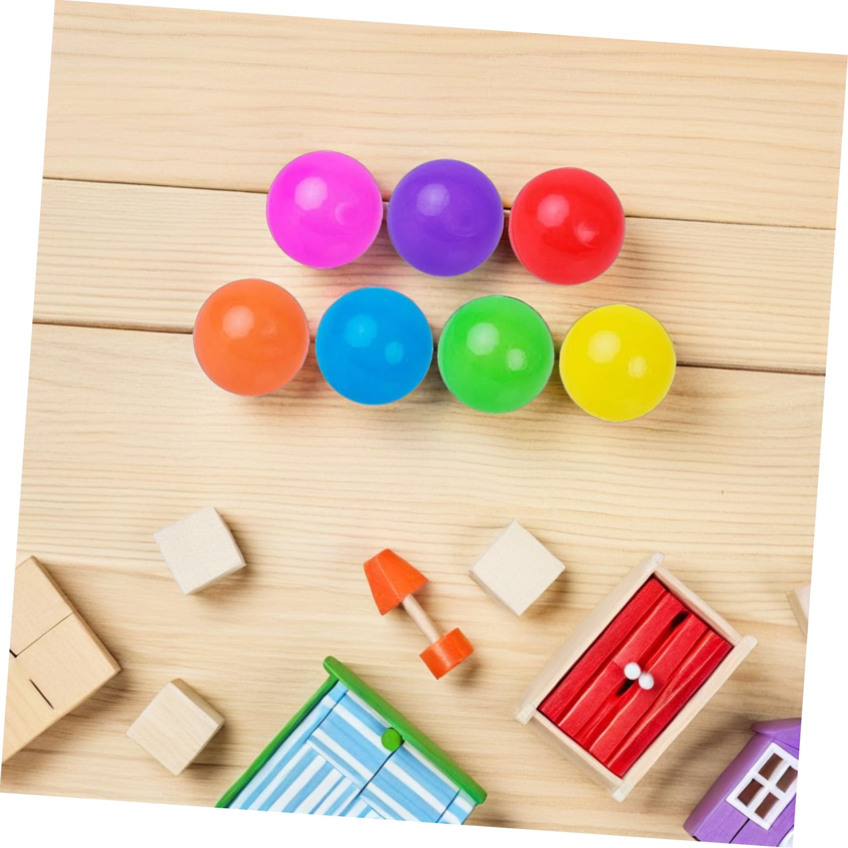 BESPORTBLE 100 Boules Rondes en Plastique Souple pour Piscine à Balles, 5,5cm, Lot de 100 Pièces Colorées, pour Salle de Jeux Bébé et Développement Musculaire