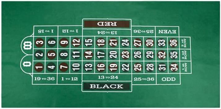 Brybelly 36" x 72" Green Roulette Felt