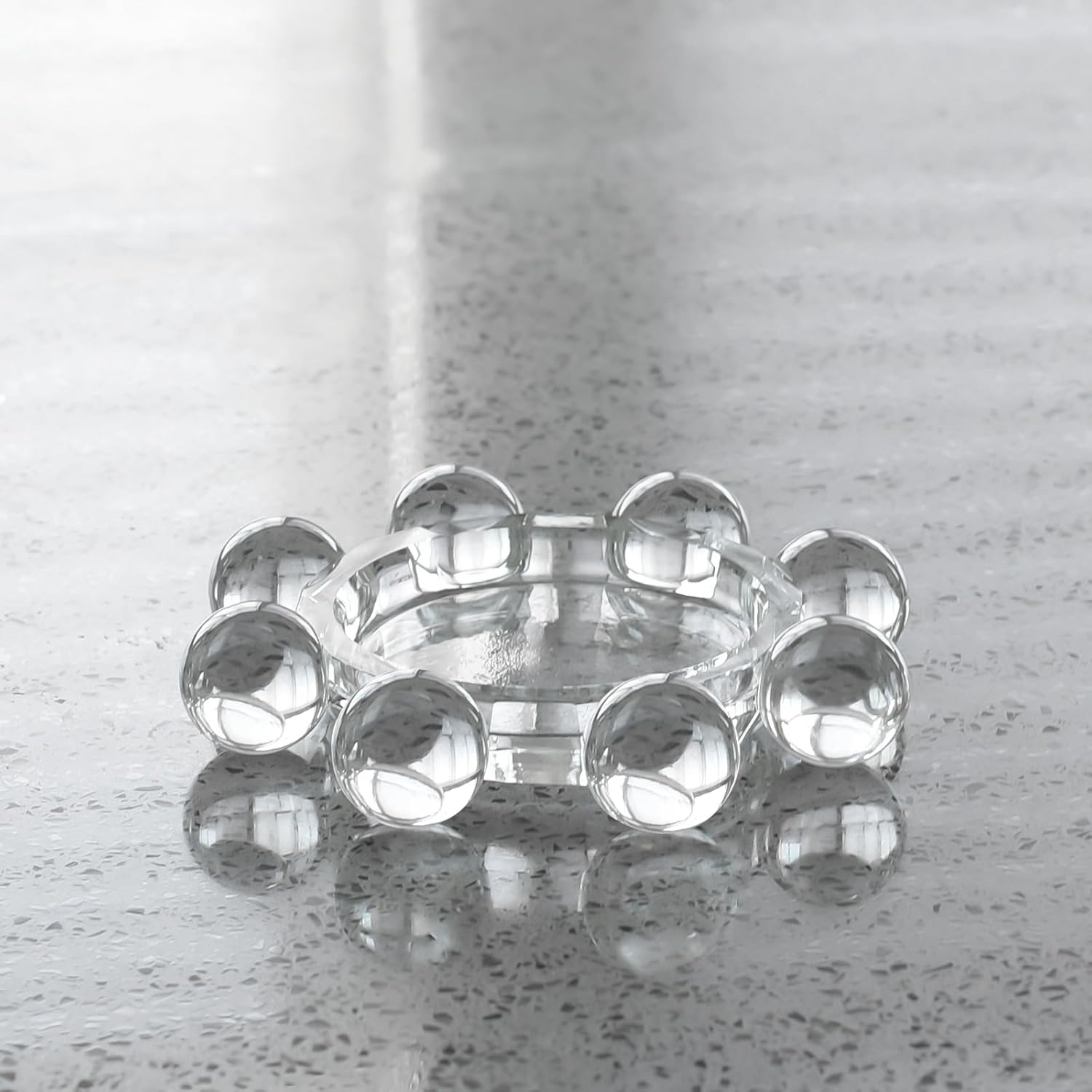 Crystal Candle Holders Pillar Candlestick Decorations for Home Party Dinner Christmas, Suitable for Large Cylindrical Candles, Clear