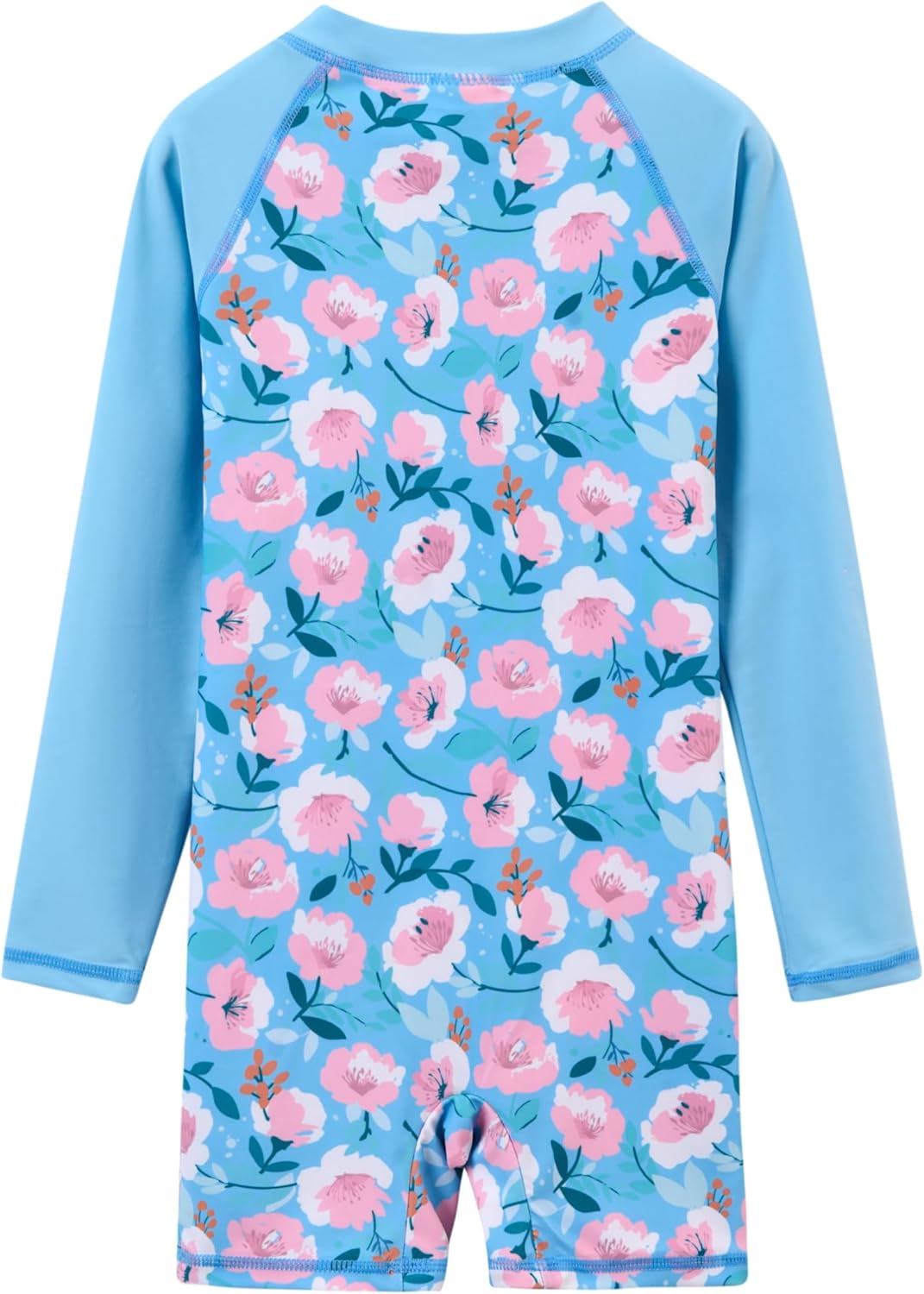 Girls Long Sleeve Rash Guard Swimsuits Zipper Bathing Suits - Image 2